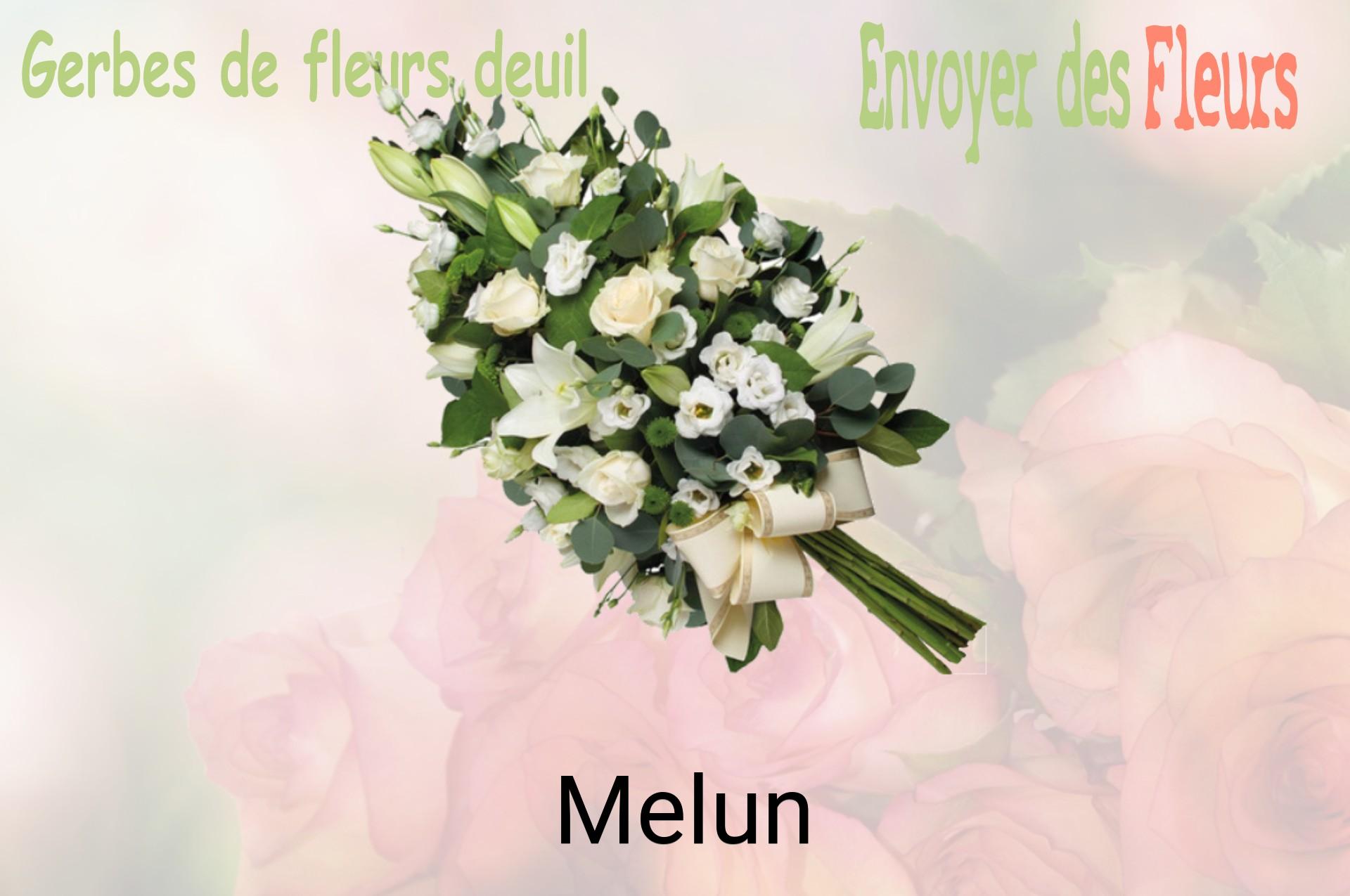 Gerbe de fleurs de deuil livrée à Melun